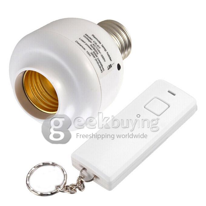 E27 10M Wireless Remote Control Lamp Holder + 220V 150W Light Bulb Fluorescent Home Light