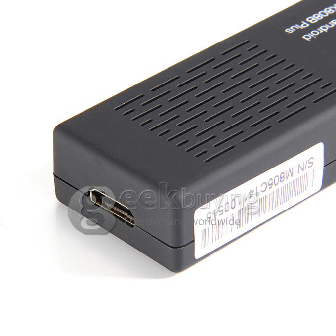 MK808B Plus 4K TV Dongle Amlogic S805 Quad Core Android 4.4 Mini PC 1G/8G WIFI H.265 HW Decoding Bluetooth DLNA Miracast - Black