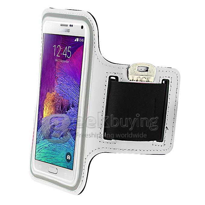 New High Quality Running Armband Arm Band Case Cover for Samsung Galaxy Note4 N9100 - White