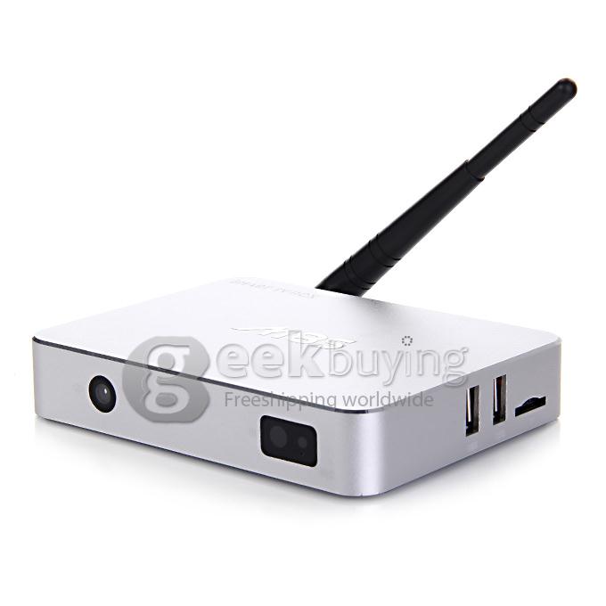 M8S RK3188 Quad Core 1.4GHz Android 4.4 Mini TV BOX HDMI HDD Player 2G/16G WIFI 2.0mp Camera Bluetooth - Silver