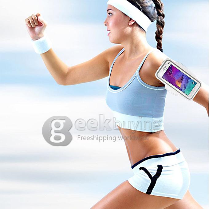 New High Quality Running Armband Arm Band Case Cover for Samsung Galaxy Note4 N9100 - White