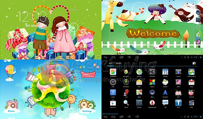 VENSTAR K7 Kids Pad RK3026 7 Inch Tablet PC Android 4.2 OS 8GB ROM Capacitive Touch Screen Dual Cameras - Blue