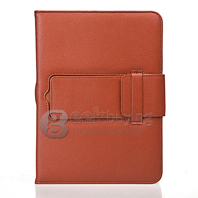 New Bluetooth Keyboard Case Cover Touchpad for Samsung Galaxy Tab 3 4 10.1 Inch Tablet - Brown