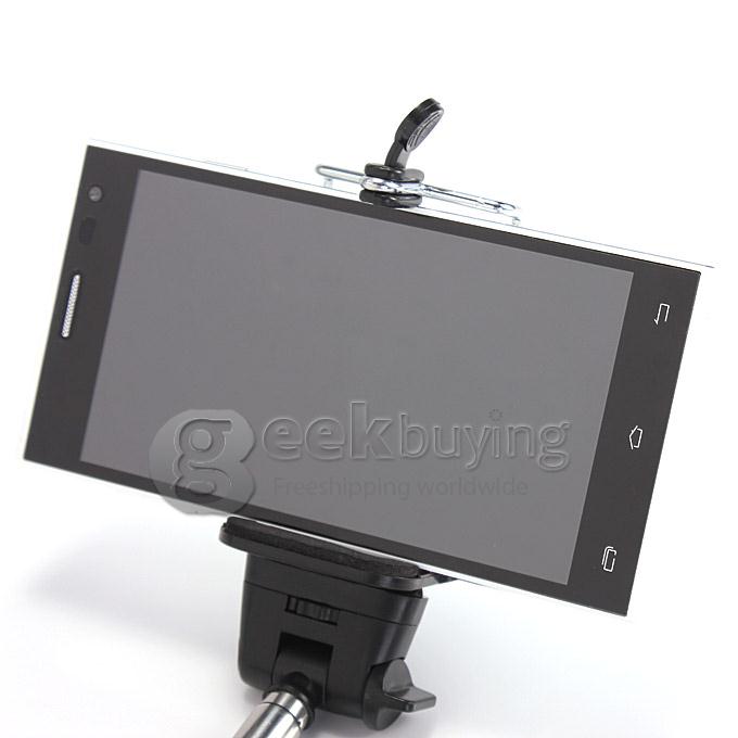 Extendable Stretch Wireless Bluetooth Self Camera Monopod Handheld Selfie Stick Support Remote Shutter (110cm) - White