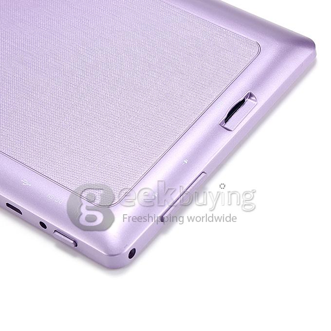 Q90 Allwinner A23 7 Inch Tablet PC Android 4.4 OS 4GB ROM Capacitive Touch Screen Dual Cameras - Purple