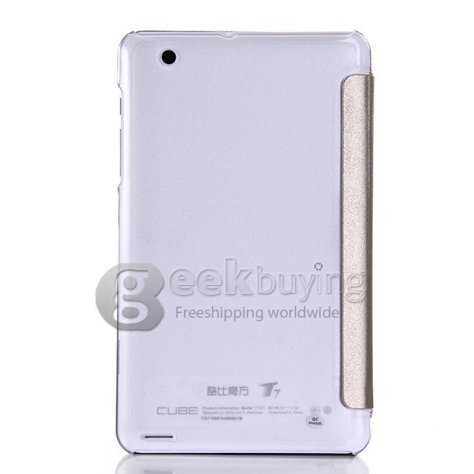 High Quality PU Leather Stand Case for Cube T7 8 Inch Tablet PC - Golden