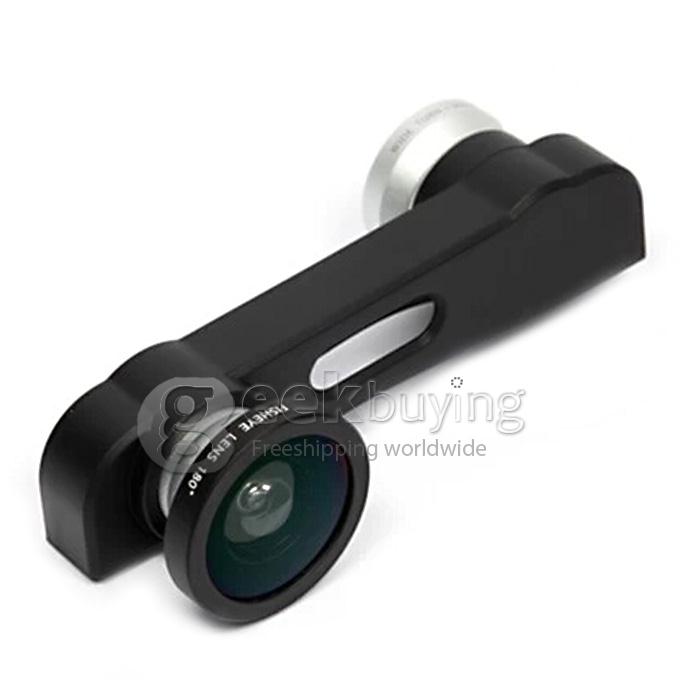 3in1 Wide Angle Lens + Macro Lens + Fish Eye Camera Lens for Apple iPhone 6 Plus 5.5