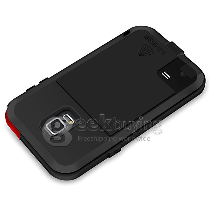 [France Stock] Lovemei Aluminum Powerful Shockproof Gorilla Glass Metal Case Protective Cover for Galaxy Note4 N9100 - Black