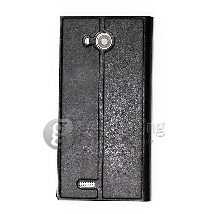 Original High Quality Protective PU Leather Hard Flip Cover Shell for LEAGOO Lead 5 - Black