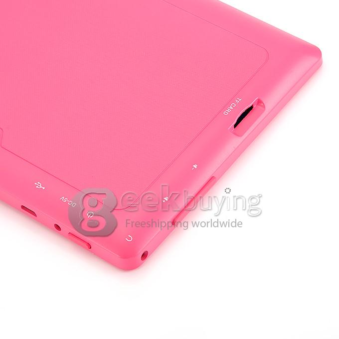 Q90 Allwinner A23 7 Inch Tablet PC Android 4.4 OS 4GB ROM Capacitive Touch Screen Dual Cameras - Pink