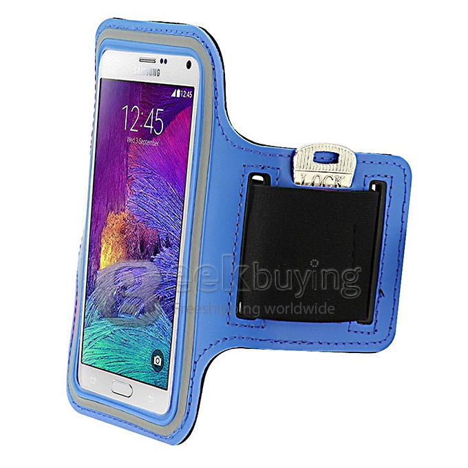 New High Quality Running Armband Arm Band Case Cover for Samsung Galaxy Note4 N9100 - Blue