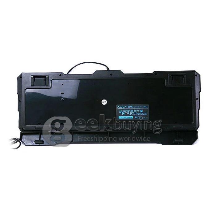 AULA Dragon Tooth USB Wired 114 Keys Gaming Keyboard with Blue Backlit Keyboard for Computer and Laptop 