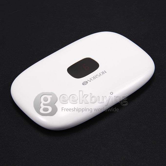 Vorson Pebble 12000mAh Dual USB Power Bank External Battery 1A/2.1A with Digital Display for Smartphone Tablet - White