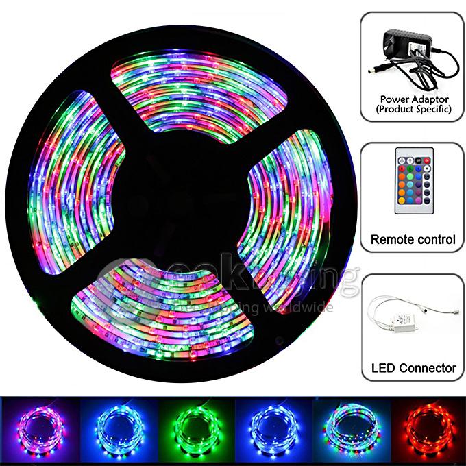 Waterproof MF-3528RGB 300 SMD LED RGB Flexible Strip with 24-Key Controller (12V 5m)