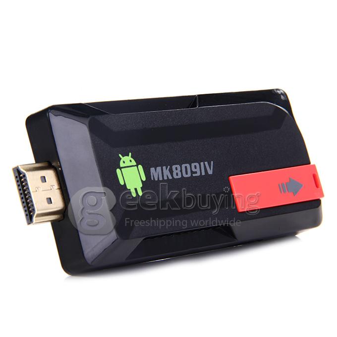 MK809IV RK3188 Quad-core 1.6GHz Android 4.2 Mini TV Box Dongle HDMI HDD Player 2G/8G WIFI Bluetooth 4.0 - Black