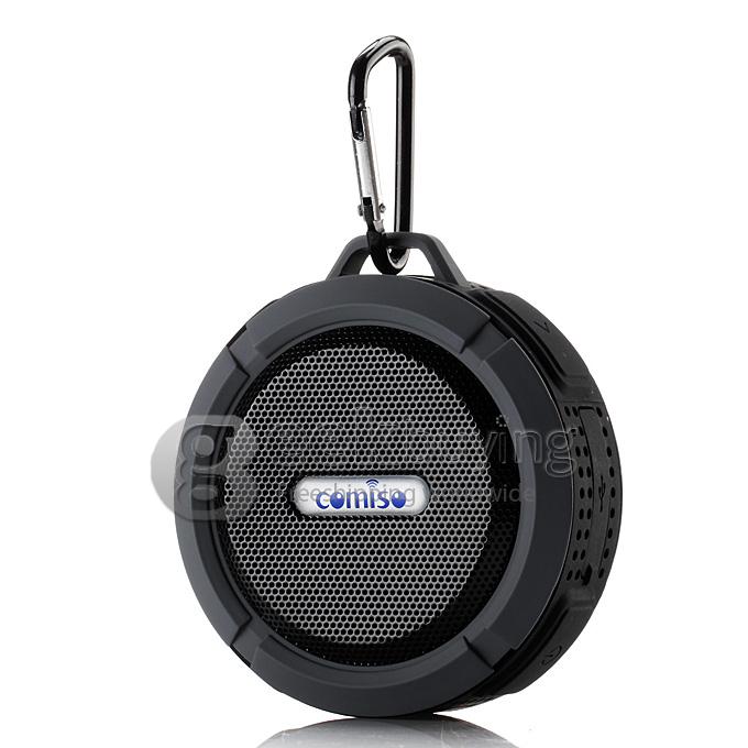 C6 Mini Waterproof Wireless Bluetooth Speaker Shower Car Handsfree Receive Call & Music with Sucker - Black