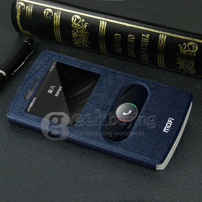 [HK Stock]MOFI Hui Series PolyCarbonate Flip Stand Cover Leather Case for One Plus - Blue