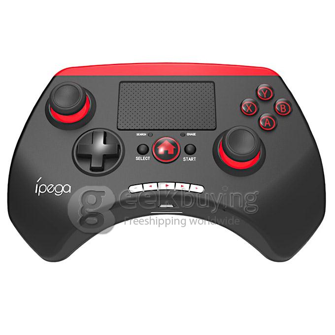 Ipega 9028 Wireless Bluetooth Game Controller Joystick Gamepad with Touchpad for Android/iOS/Android TV Box - Red