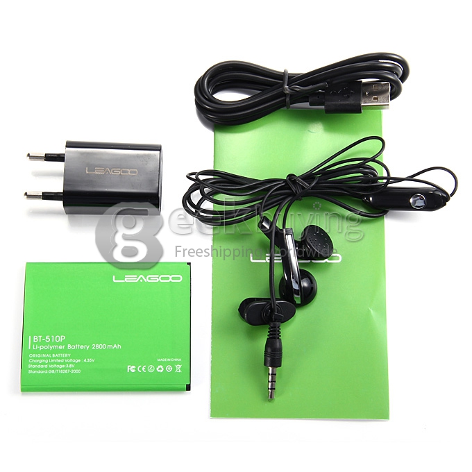 Leagoo Lead 5 MTK6582 Quad core 1.3GHz 5.0Inch Smartphone Android 4.4 1GB+8GB 8.0MP+3.2MP OGS IPS FWVGA 3G GPS - Black