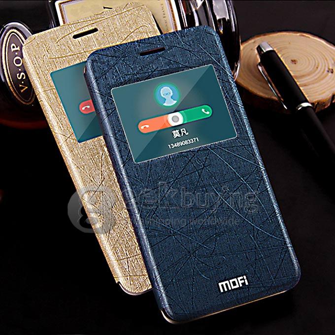 MOFI Rui Series Polycarbonate Flip Stand Cover Protective Leather Case for Asus ZenFone 5 - Golden