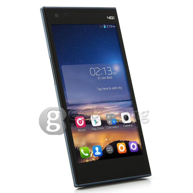 KINGZONE N3 5.0Inch IPS HD MTK6582 Quad Core 1.3GHz Smartphone Android 4.4 1GB 8GB 13.0MP 8.0MP NFC Fingerprint Identification FDD-LTE 4G - Black