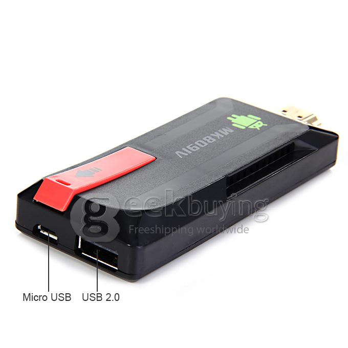 MK809IV RK3188 Quad-core 1.6GHz Android 4.2 Mini TV Box Dongle HDMI HDD Player 2G/8G WIFI Bluetooth 4.0 - Black