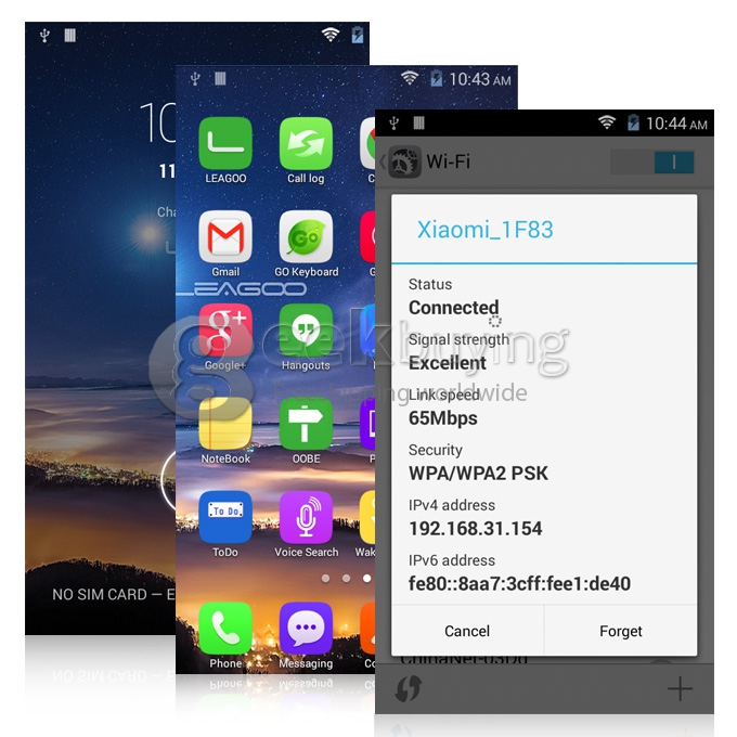 Leagoo Lead 5 MTK6582 Quad core 1.3GHz 5.0Inch Smartphone Android 4.4 1GB+8GB 8.0MP+3.2MP OGS IPS FWVGA 3G GPS - Black