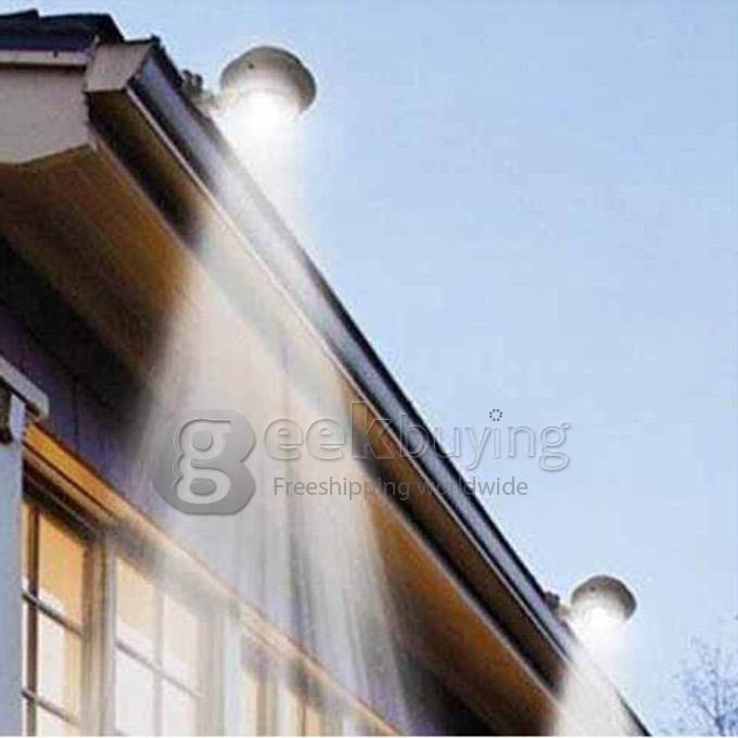 Super Bright Yard Lamp Solar Panel Garden Light 3 LED Lights Outdoor Home Decor - White