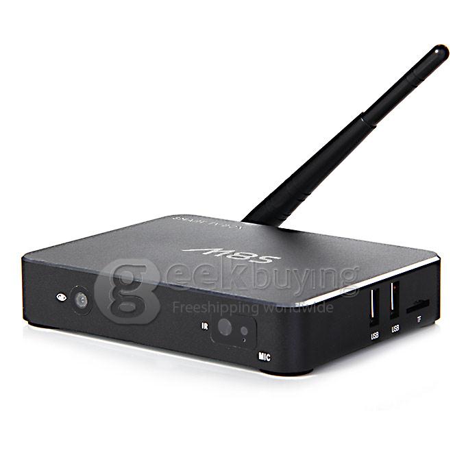 M8S RK3288 Quad Core 1.8GHz Android 4.4 Mini TV BOX HDMI HDD Player 2G/8G Dual Band 2.4G/5G WIFI Bluetooth 2.0mp Camera - Black