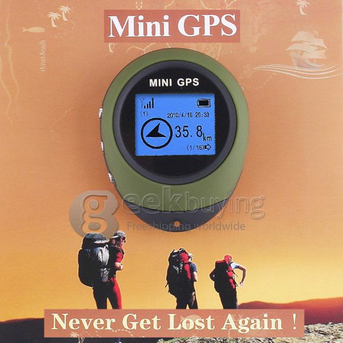 Updated PG03 Mini GPS Receiver Navigation Handheld Location Finder USB Rechargeable for Outdoor Travel - Green