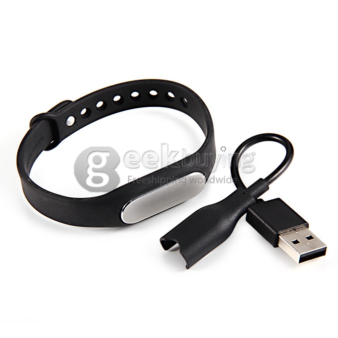 New Original Xiaomi Miband IP67 Smart Bluetooth 4.0 Bracelet Sleep Monitor 30 Day Standby Pedometer Support Android iPhone - Black