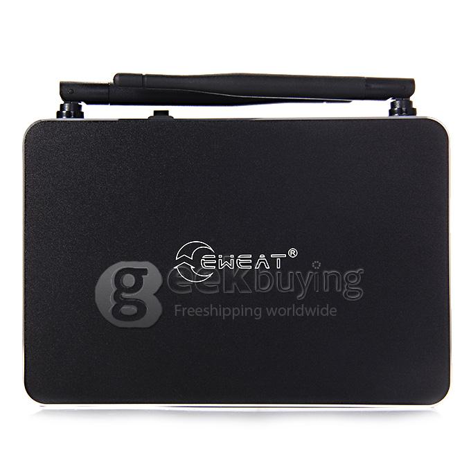 EW902 Realtek RTD1195 Dual Core Android 4.4 Mini TV BOX HDMI HDD Player 1G/8G WIFI Bluetooth 4K 3D HDMI IN USB3.0 1000M Ethernet SATA - Black