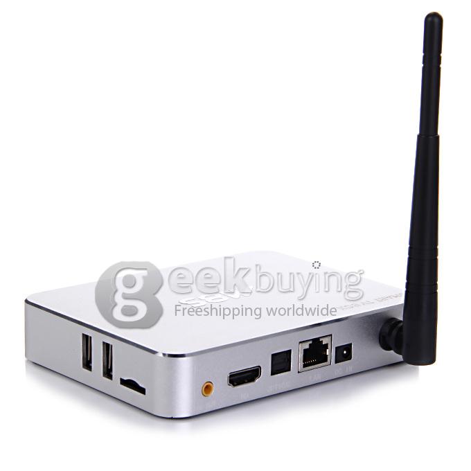 M8S RK3188 Quad Core 1.4GHz Android 4.4 Mini TV BOX HDMI HDD Player 2G/16G WIFI 2.0mp Camera Bluetooth - Silver