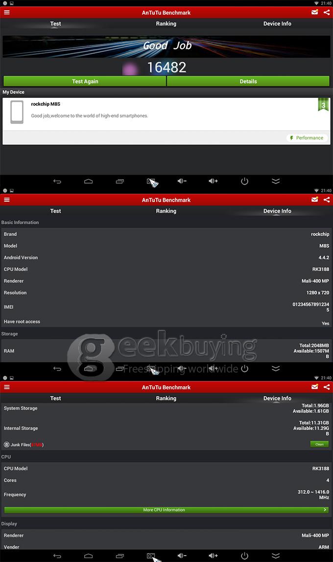 M8S RK3188 Quad Core 1.4GHz Android 4.4 Mini TV BOX HDMI HDD Player 2G/16G WIFI 2.0mp Camera Bluetooth - Silver