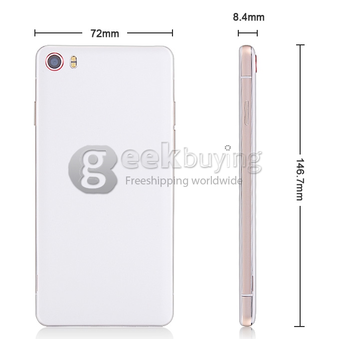 MIJUE M690 MTK6592 Octa Core 1.7GHz Smartphone 5.0 Inch IPS HD Screen Android 4.4 1GB RAM 8GB ROM 8.0MP 3G/OTG - White
