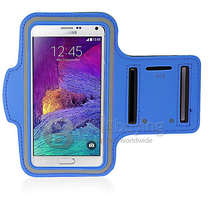 New High Quality Running Armband Arm Band Case Cover for Samsung Galaxy Note4 N9100 - Blue