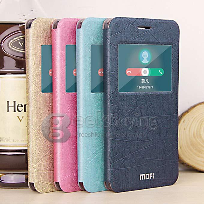 MOFI Rui Series Polycarbonate Flip Stand Cover Protective Leather Case for Asus ZenFone 5 - Golden