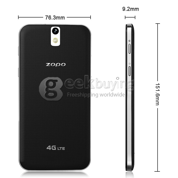 ZOPO 3X MINIHEI 4G LTE  3GB RAM 16GB ROM MTK6595M Octa Core 2.0GHz Smartphone 5.5 inch 1920*1080P FHD Android 4.4 14.0MP - Black