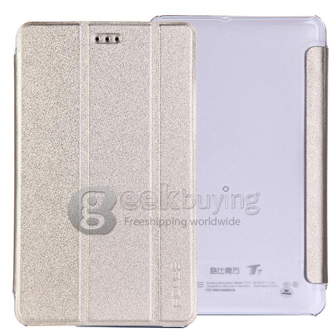 High Quality PU Leather Stand Case for Cube T7 8 Inch Tablet PC - Golden