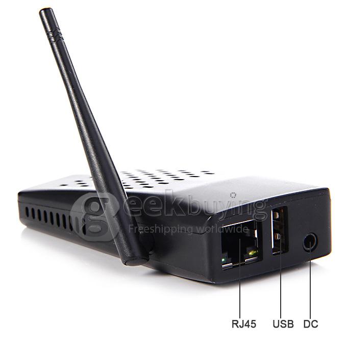 T034TV RK3288 Quad Core 1.8GHz Android 4.4 Mini TV Box Dongle 2G/8G 2.4G/5G WIFI H.265 Bluetooth - Black