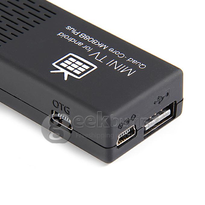 MK808B Plus 4K TV Dongle Amlogic S805 Quad Core Android 4.4 Mini PC 1G/8G WIFI H.265 HW Decoding Bluetooth DLNA Miracast - Black