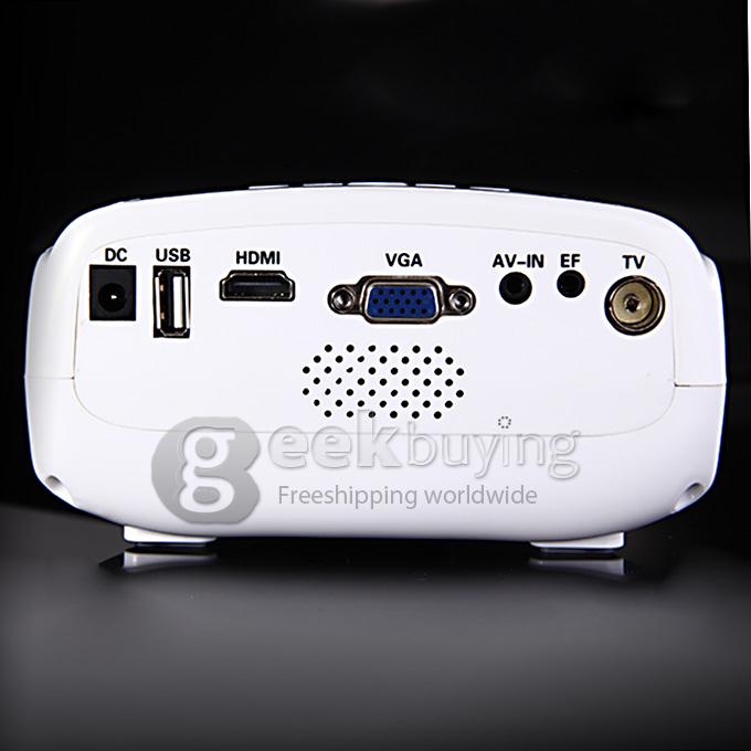 LZ-H40 16W Multimedia LCD Image System LED Projector with HDMI / USB / VGA / Micro SD / TV Port - White (480x 320)