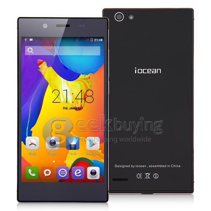 Iocean X8 Mini MTK6582 Quad Core 1.3GHz 5.0 Inch Smartphone Android 4.4.2 1GB RAM 16GB ROM HD IPS Screen OTG - Black
