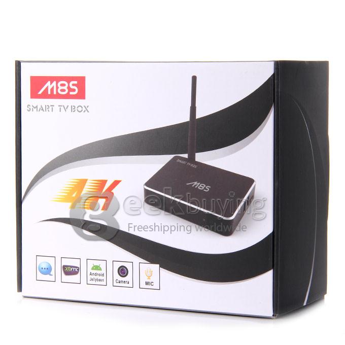 M8S RK3188 Quad Core 1.4GHz Android 4.4 Mini TV BOX HDMI HDD Player 2G/16G WIFI 2.0mp Camera Bluetooth - Silver