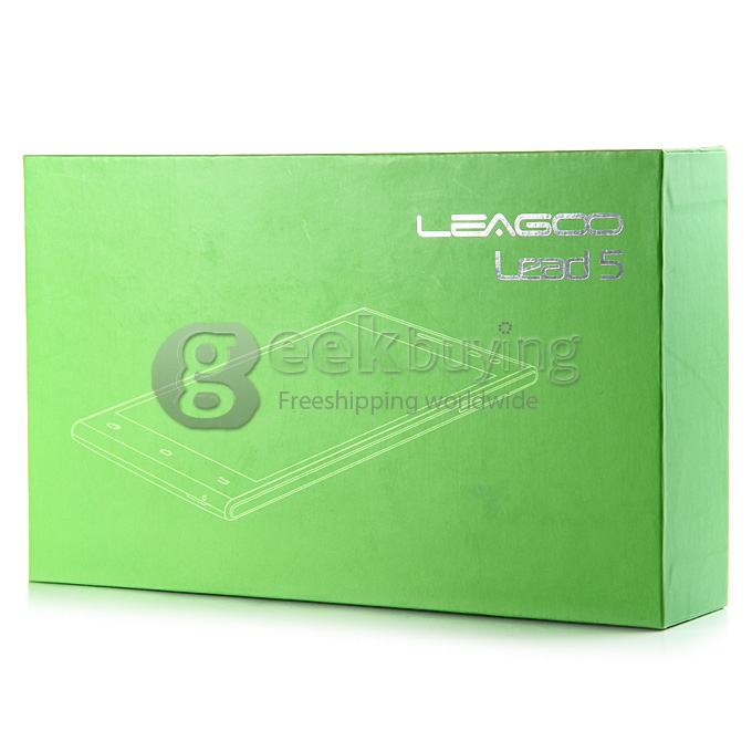 Leagoo Lead 5 MTK6582 Quad core 1.3GHz 5.0Inch Smartphone Android 4.4 1GB+8GB 8.0MP+3.2MP OGS IPS FWVGA 3G GPS - Black