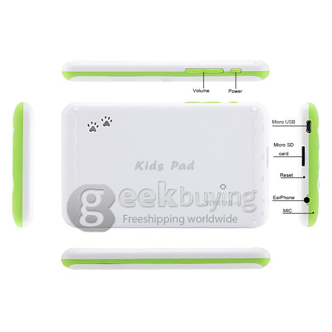 K4 Kids Pad RK3026 4.3 Inch Tablet PC Android 4.2 OS 8GB ROM 480*272 Kid's Software with Parental Control - Green