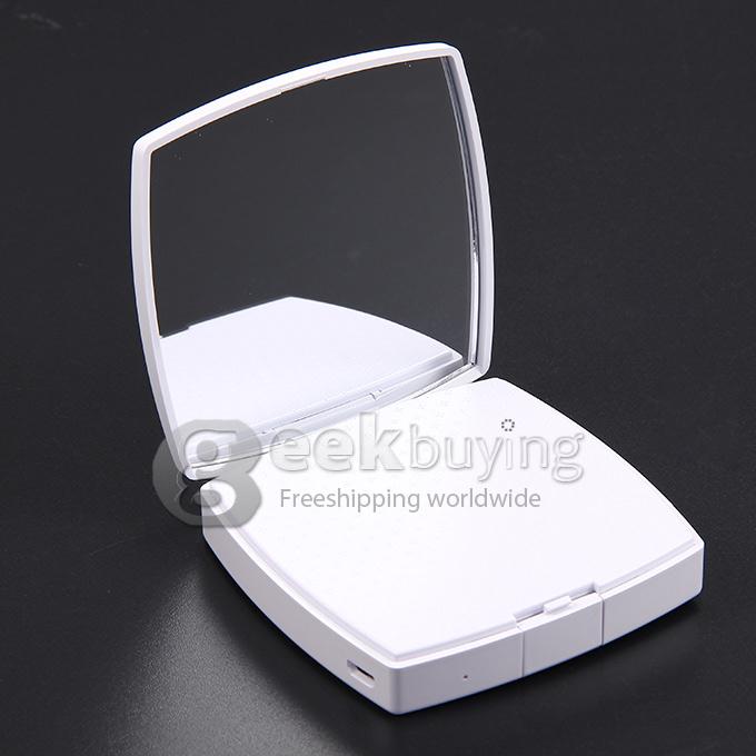 Vorson Mirror 6000mAh Power Bank External Li-polymer Battery 2.1A for iPhone iPad Smartphone Tablet - White