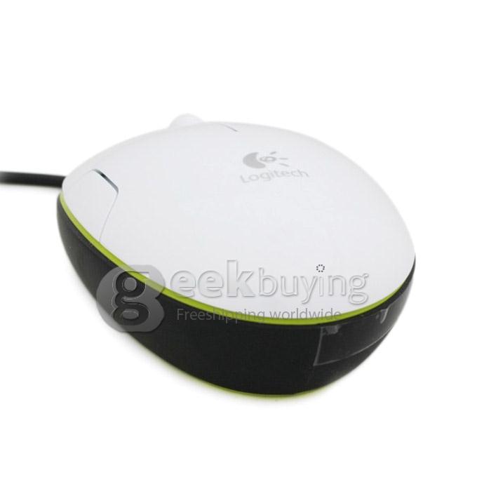 Logitech LS1 Mini Cute USB Wired Laser Mouse 800DPI for PC Notebook Computer - White