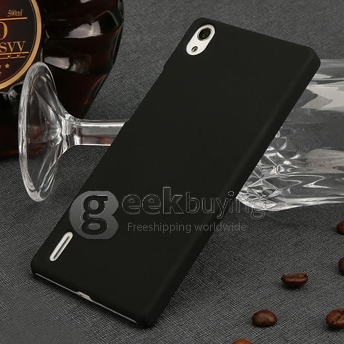 MOSKII Shield Protective Cover PC Back Case for HUAWEI Ascend P7 Smartphone - Black