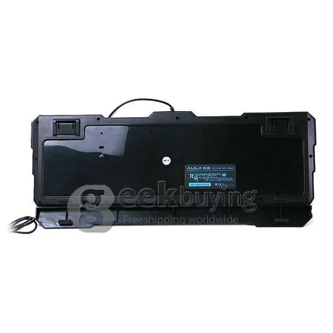 AULA Dragon Tooth Professional USB Wired 114 Keys Game Keyboard with Red Backlight for Computer Laptop PC 